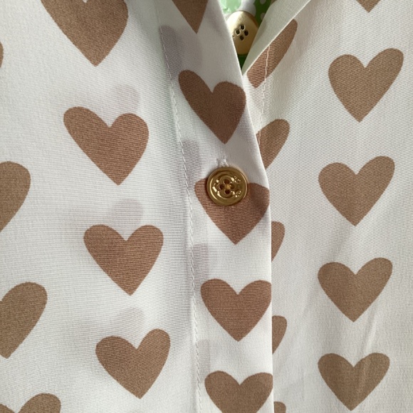 Silk Button Down Blouse size M - Picture 6 of 11